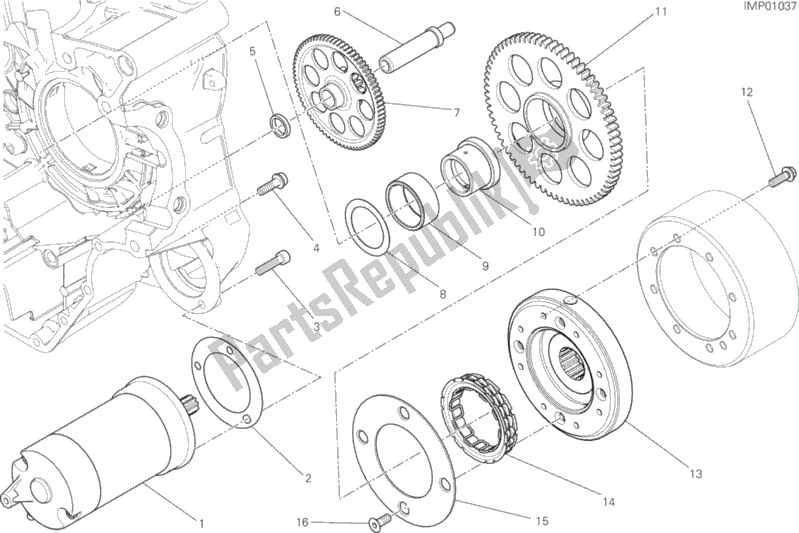 All parts for the Electric Starting And Ignition of the Ducati Monster 659 Australia 2019
